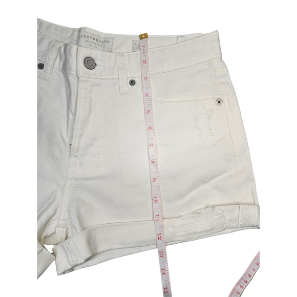 Women's White Denim Shorts - Picture 4 of 6